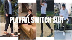 驚愕の軽さ0.3kg！ 楽チン超軽量セットアップ、なのにビシッと決まります。