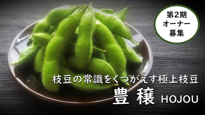 山梨県の極上枝豆『豊穣』 食べるだけじゃもったいない 成長を見守る