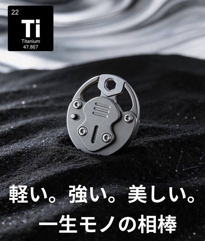 2段階ロックシステム搭載のチタン製メカニカルロックが盗難から守る