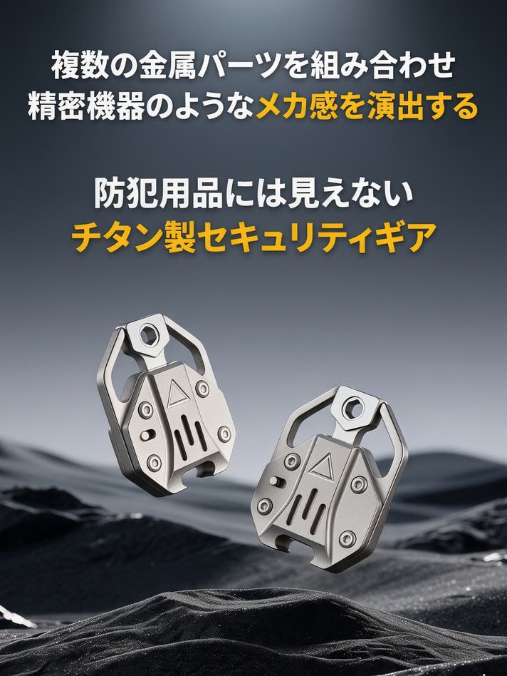 旅行・人混みのスリ対策に】両面ロックを備えた、チタン製メカニカル